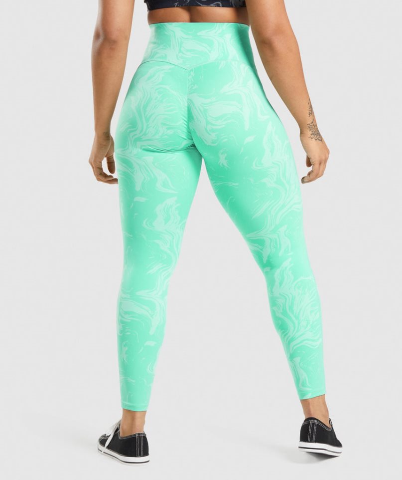 Women's Gymshark GS Power High Rise Leggings Light Turquoise | NZ 6IQKEY